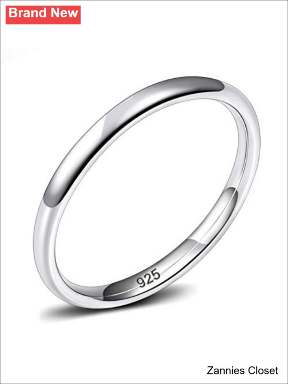 💍 EAMTI 925 Sterling Silver Wedding Band Ring Plain Classic